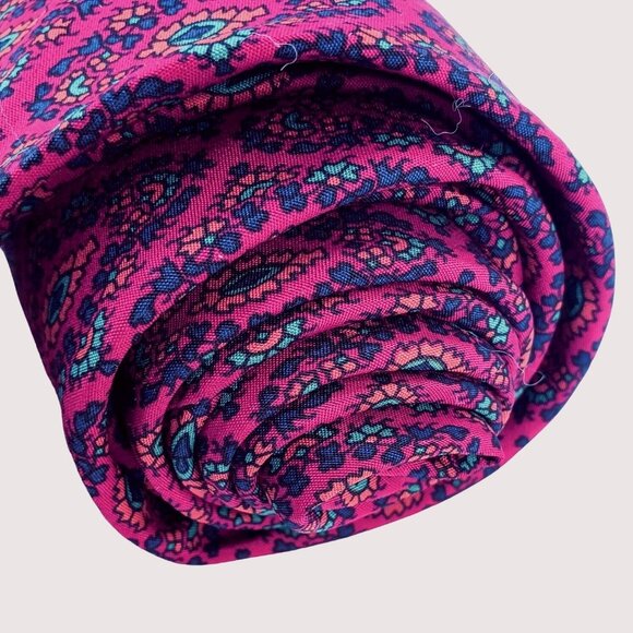 Lanvin Paris Tie 3 Inch Wide Deep Red Burgundy Abstract Silk Narrow - Picture 4 of 13